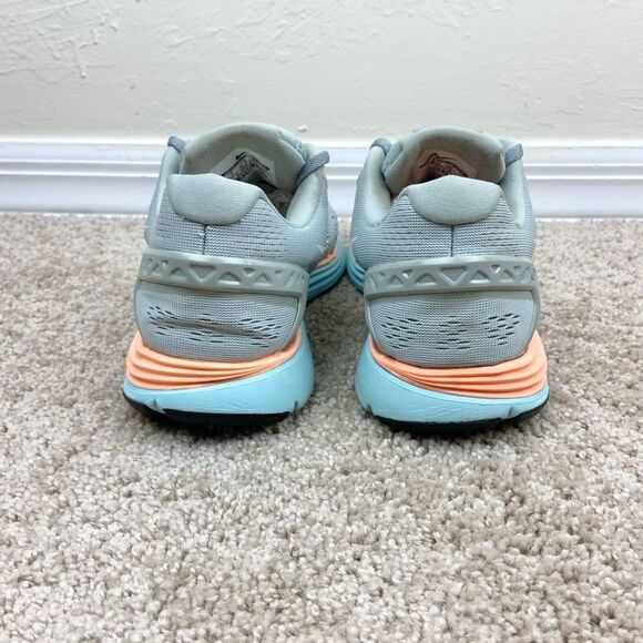 Nike Women’s Lunarglide+ 5 Running Shoes - Gray/Orange - Picture 5 of 6